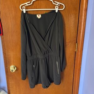 One Clothing Black Long Sleeve Romper